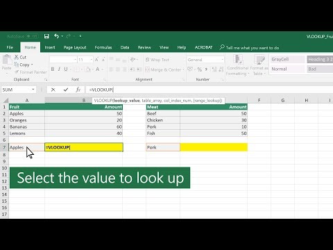 How to use VLOOKUP in Excel