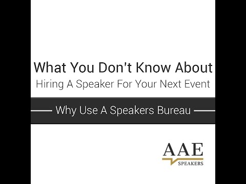 Why Work With A Speakers Bureau?