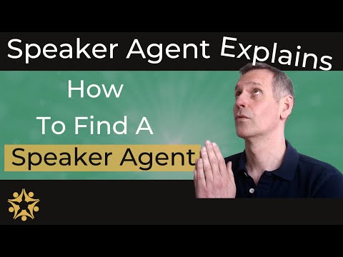 How To Find A SPEAKER AGENT | For Professional Speakers | Episode 3